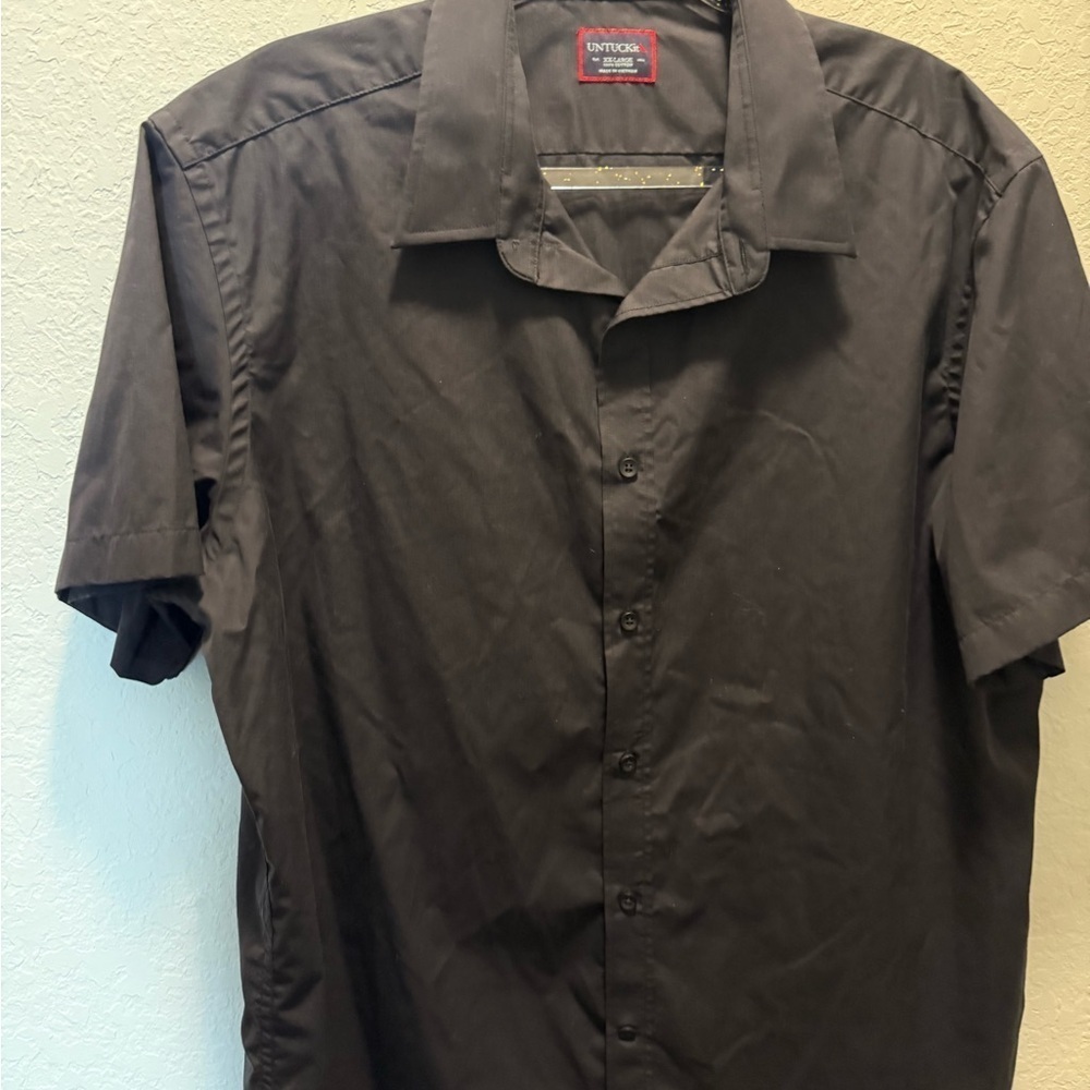 UNTUCKit Men's Black Casual Button Down Shirt size XXL